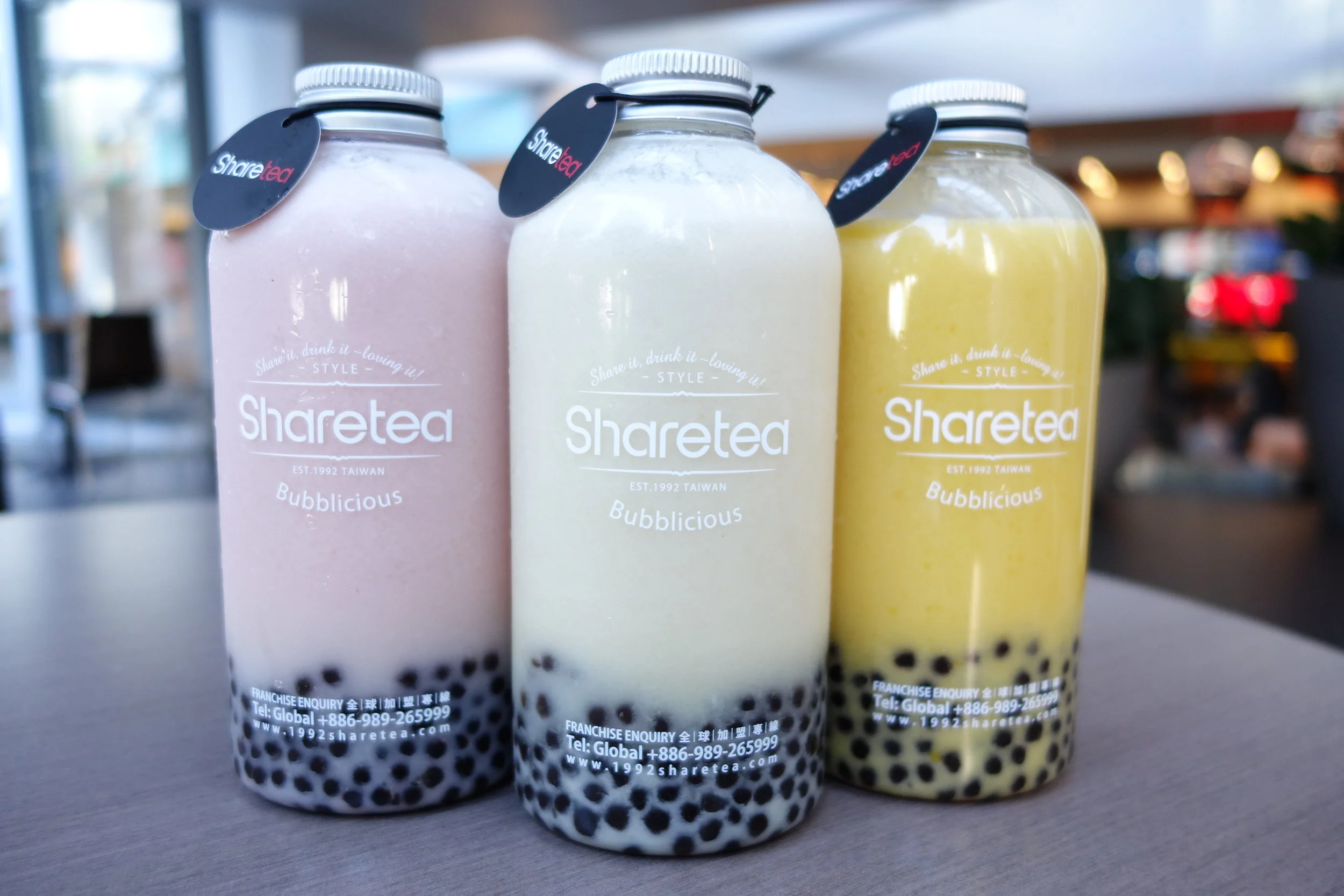 Fruity Bubble Tea Drinks at ShareTea Metreon in Downtown San Francisco
