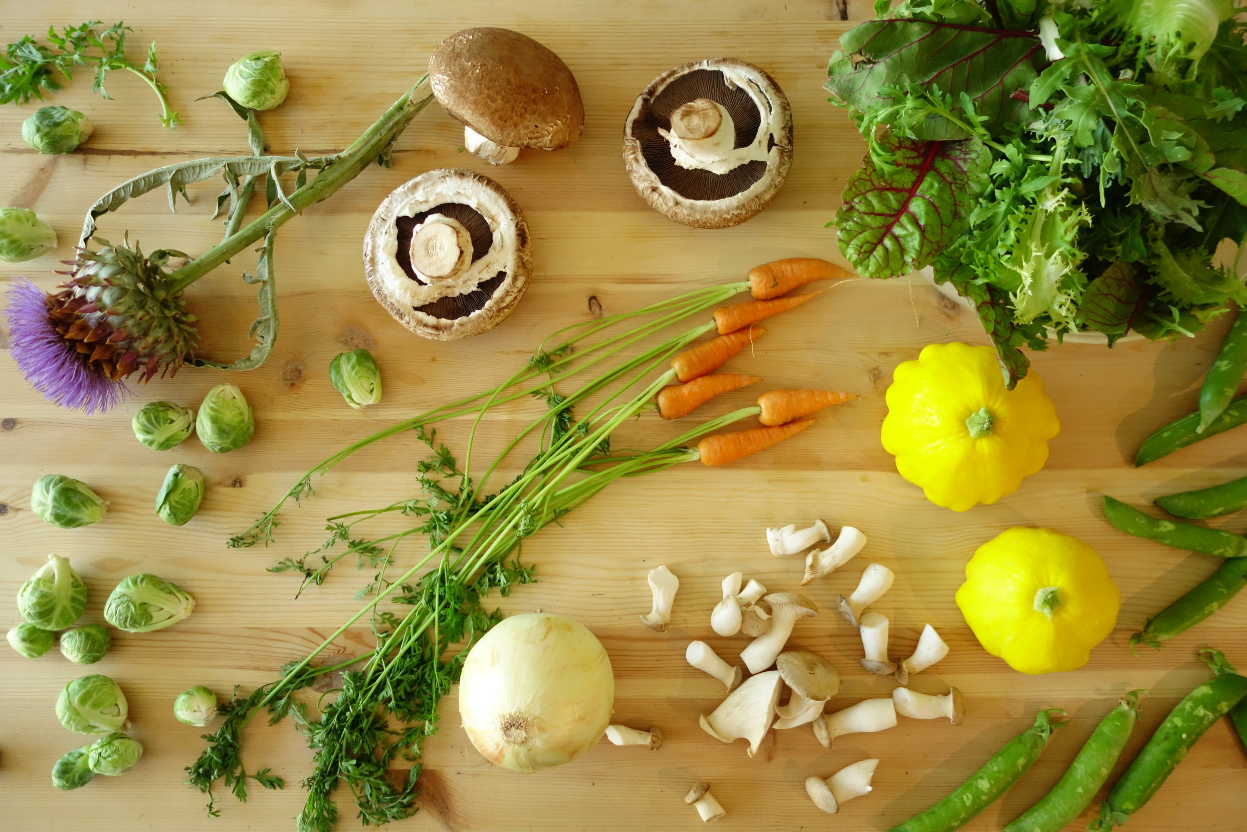 Raw ingredients being prepared