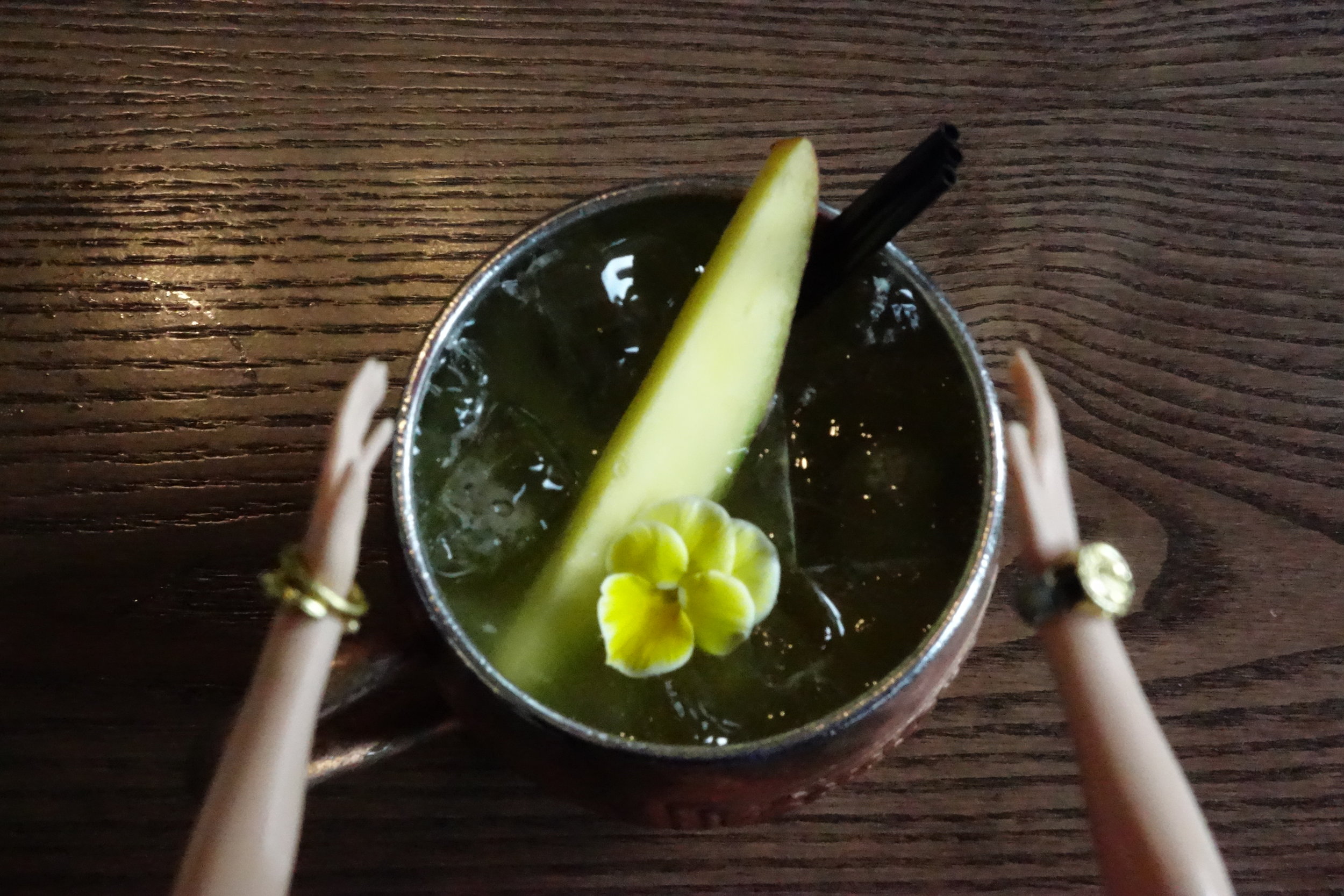 @AsianBarbieLife's Vraievie with an exclusive fruity cocktail by Hansen's & Rooh SF.