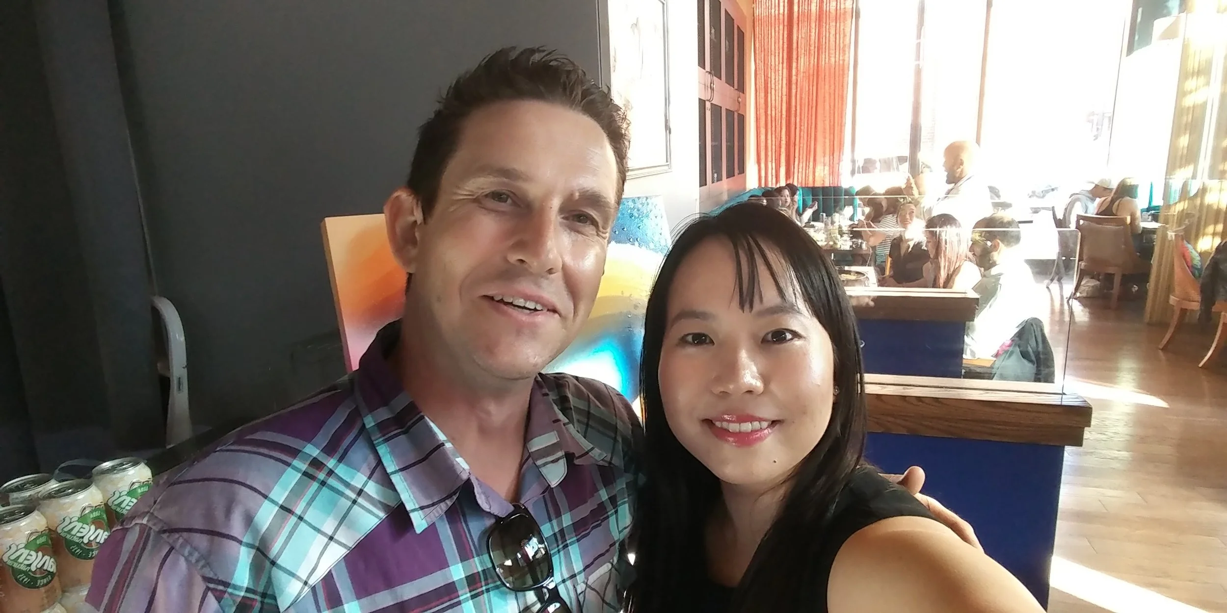 Local Artist Ricky Watts (Left) & SandyByTheBay.com's Sandy Leung (Right)