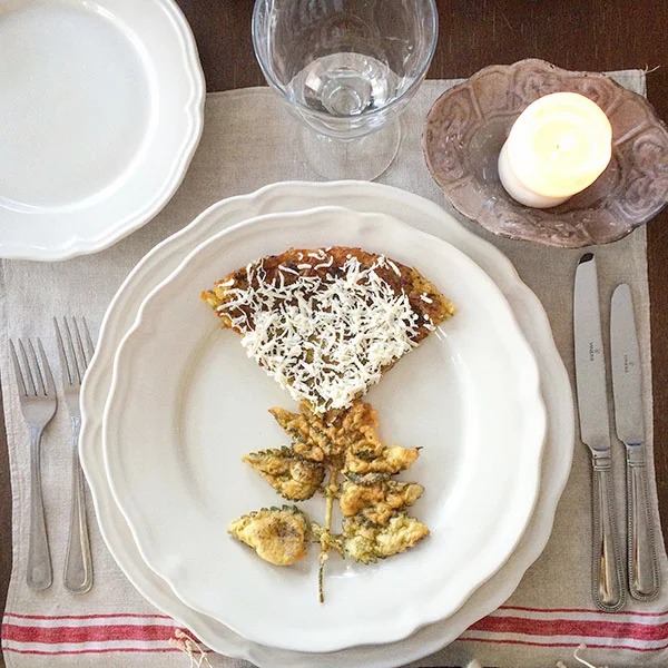 Kopriva 'nettle' frittata as an exquisitely crafted course at Villa Gella