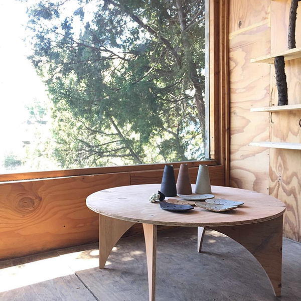Treehouse perch of ceramicist Raina Lee | new clay objects and glazed vessels in progress