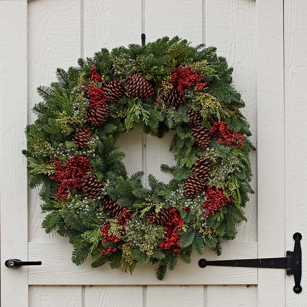 christmas door wreaths delivered to concord ma