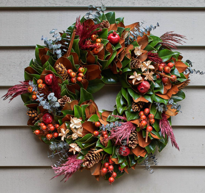 fall door wreath for pickup and delivery beacon hill boston