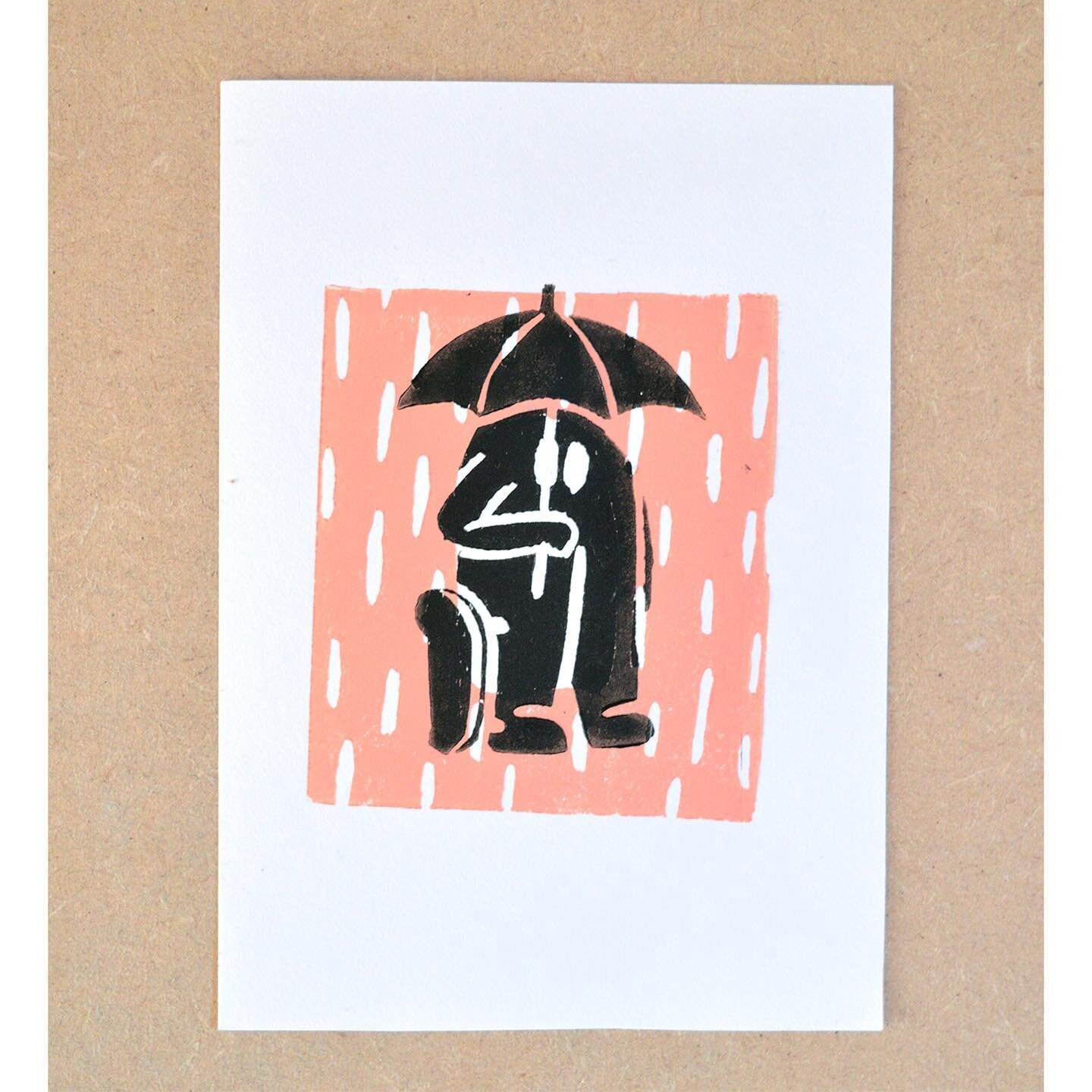 1 of 2 mini lino prints I did last week ☔️ chucking a mini print in 4 free on the next handful of orders 💛 
 . 
 . 
 . 
 . 
#linocut #linoprint #linoprinting #skateart #handprinted