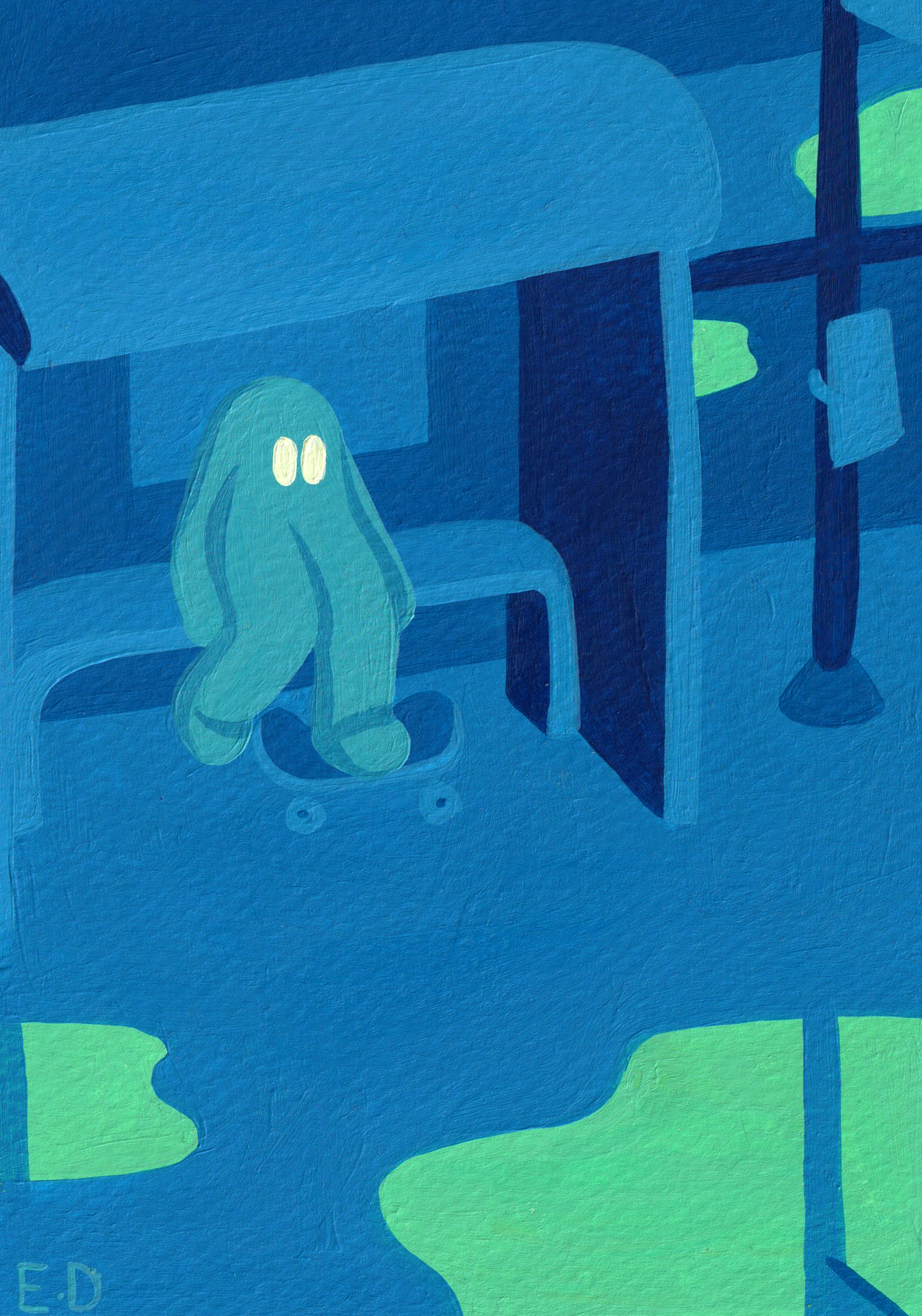 Waiting for the bus - Acrylic