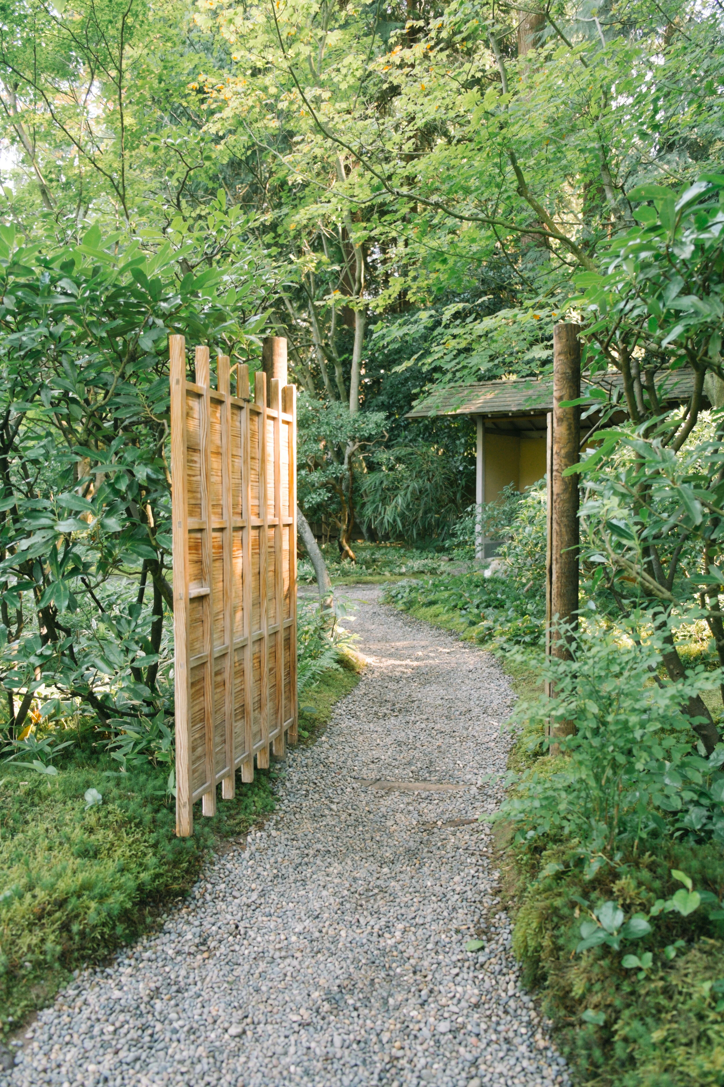 The gate at Nitobe Memorial Garden, near to the Tea House. Photograph by Oliver Frayne, 2017.