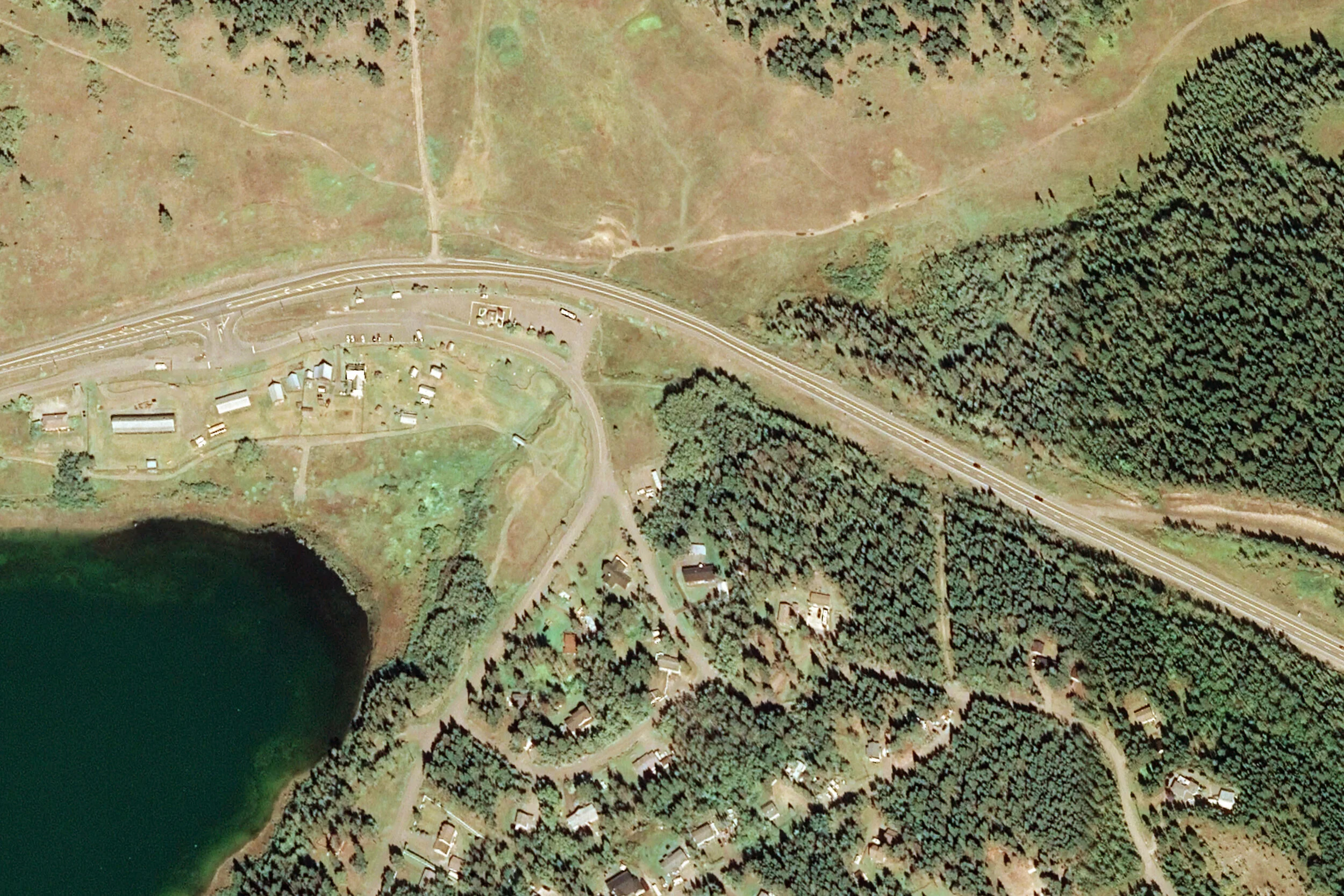 108 Mile Ranch, British Columbia, site aerial.