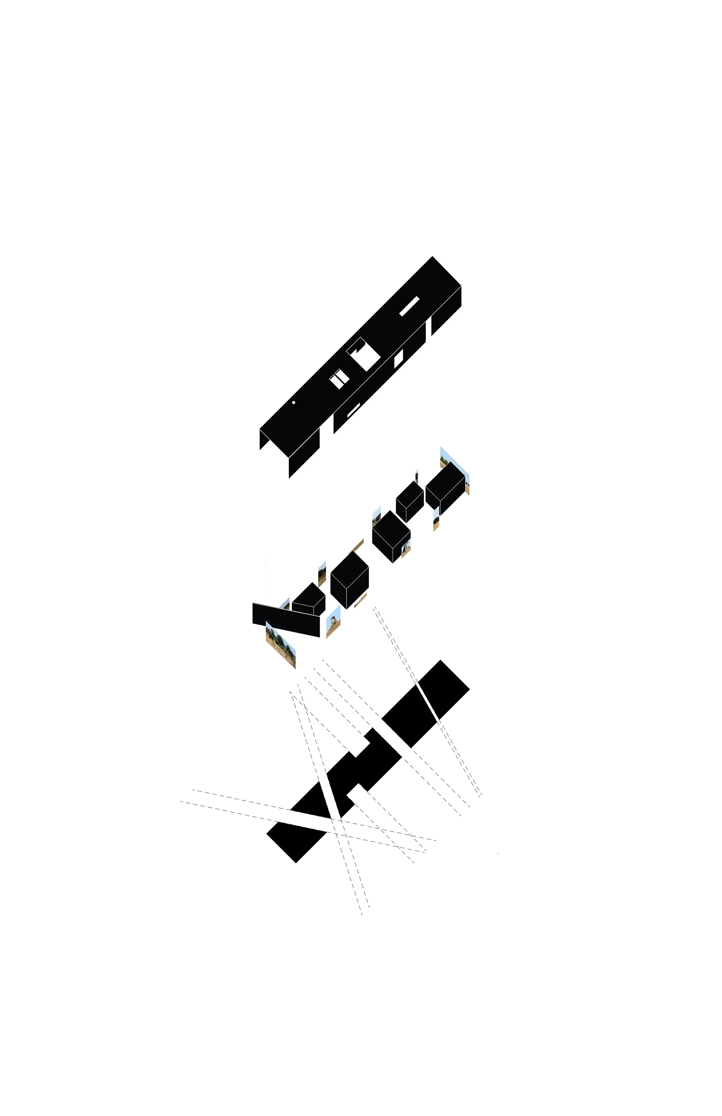Exploded sightlines axonometric