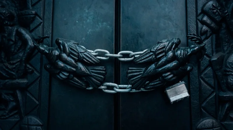 chain locked door
