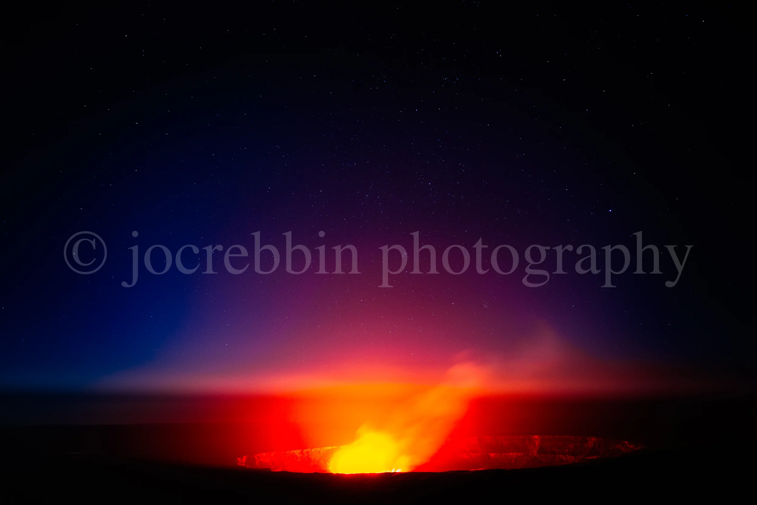 Kilauea Volcano glows under a starry night sky on the Big Island of Hawaii.-Edit-Edit.jpg