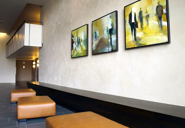The Station at Othello Park apartments (Seattle) — 29 pieces commissioned by LAIR Design, Seattle: www.lairdesign.net — lobby