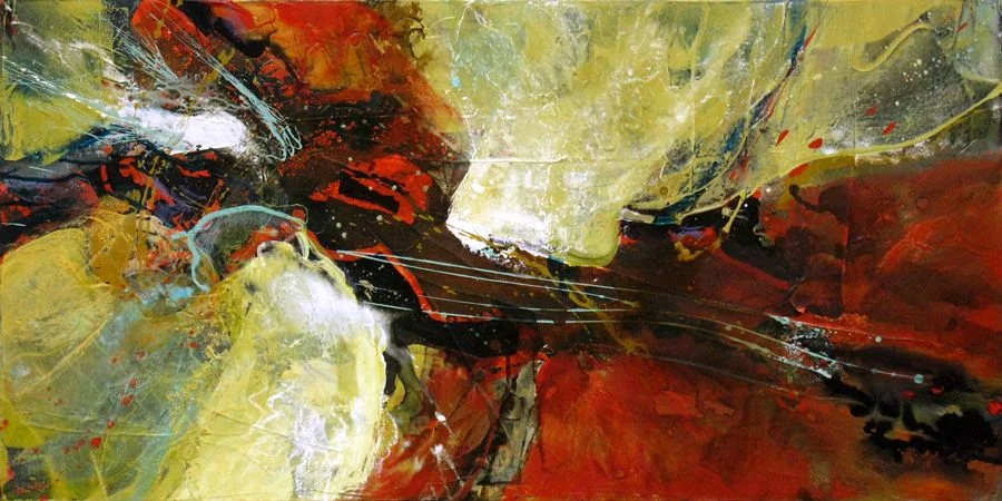 "Vamping" Mixed Media — 18" x 36"
