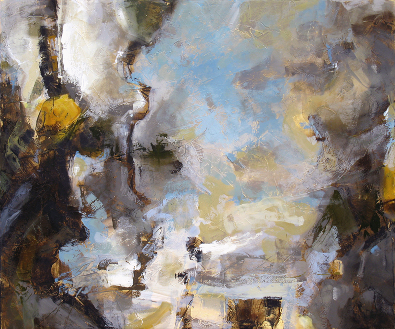 "Mining For Fables" 60 x 72 in. — oil & mixed media