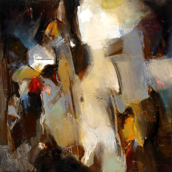 "Relinquishent" Oil & Mixed Media — 36" x 36"