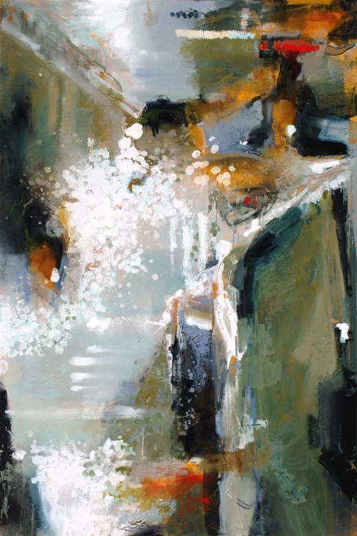 "Efflorescence" Oil & Mixed Media — 72" x 48"