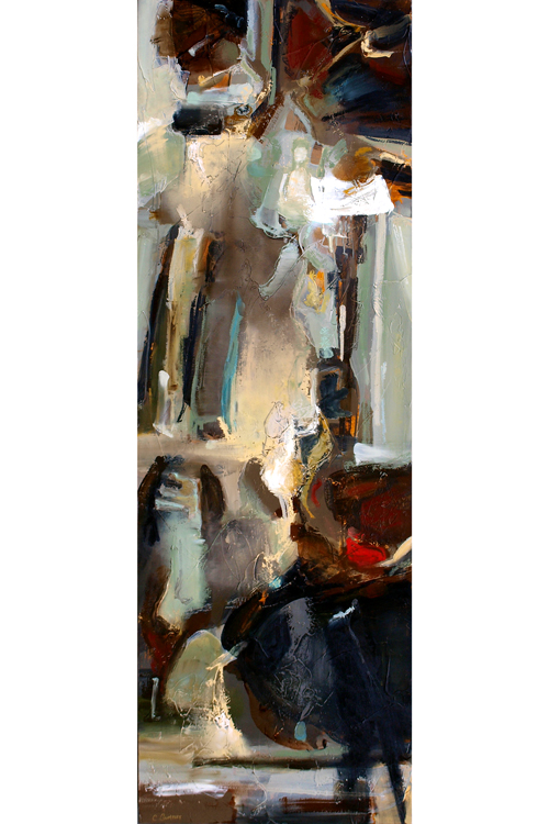 "Without Borders or Boundaries" Oil & Mixed Media — 72" x 30"
