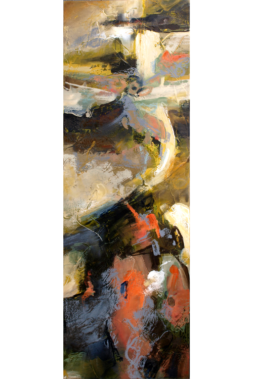 "Feast Or Fodder" Oil & Mixed Media — 54" x 18"