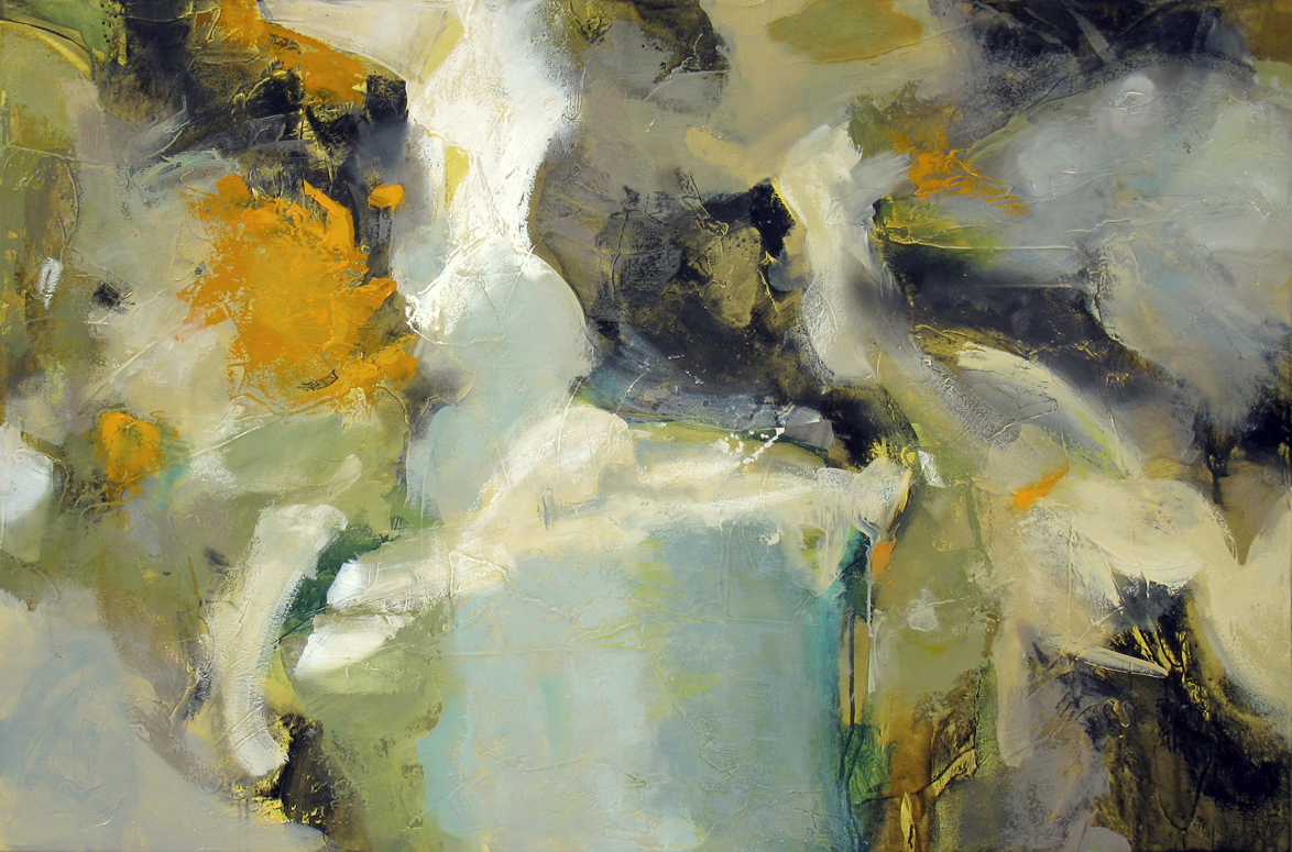 "A Fortune For The Undertow" 40 x 60 in. — oil & mixed media