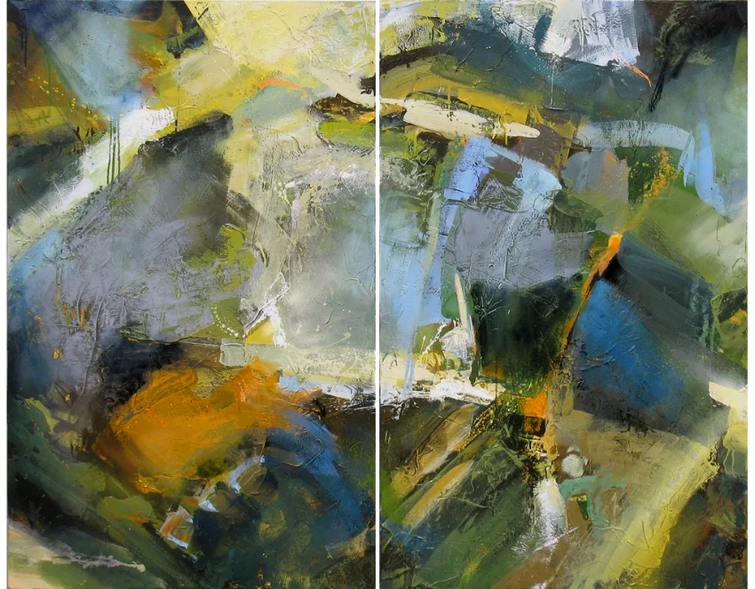 "Regeneration" 48 x 60 in. — oil & mixed media