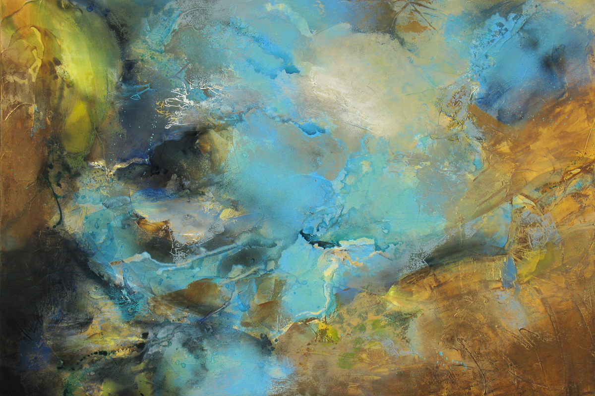 “Culmination” 48 x 72 in. — oil & mixed media