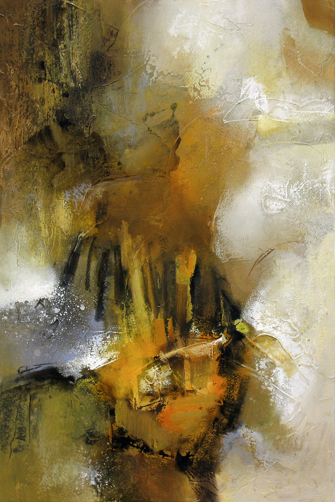 “Screziato” 36 x 24 in. — oil & mixed media