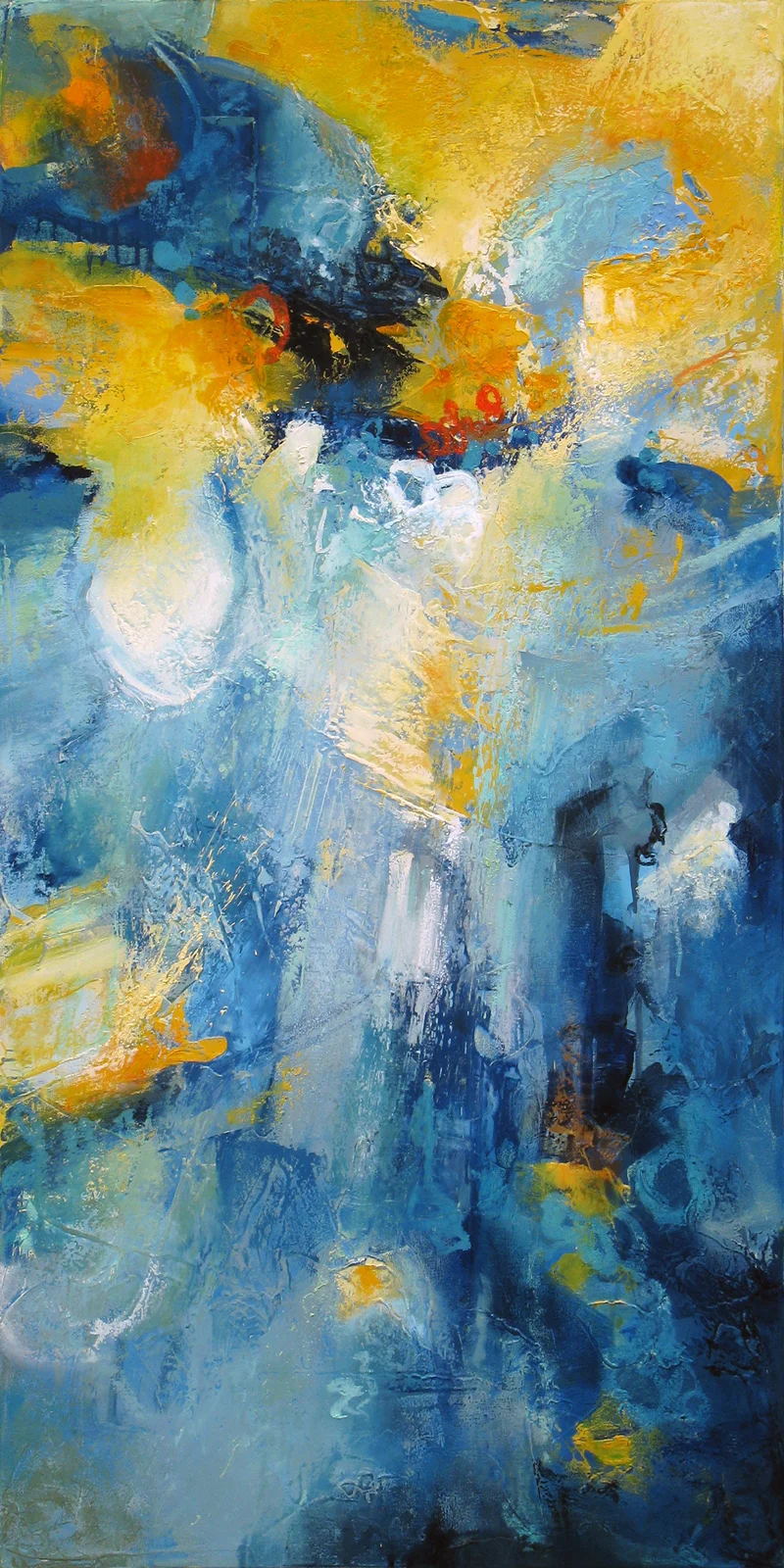 “Unfathomable” 48 x 24 in. — oil & mixed media