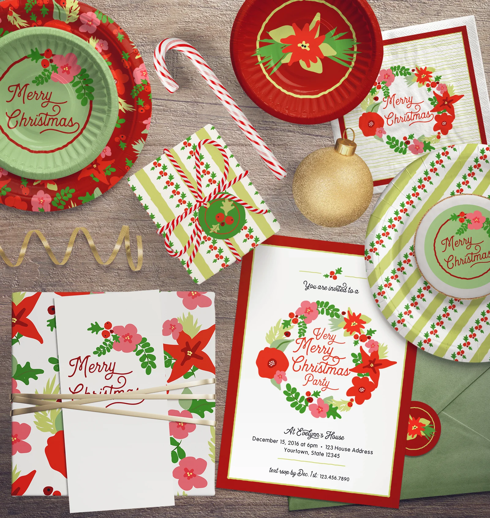 Christmas Flora Party Collection