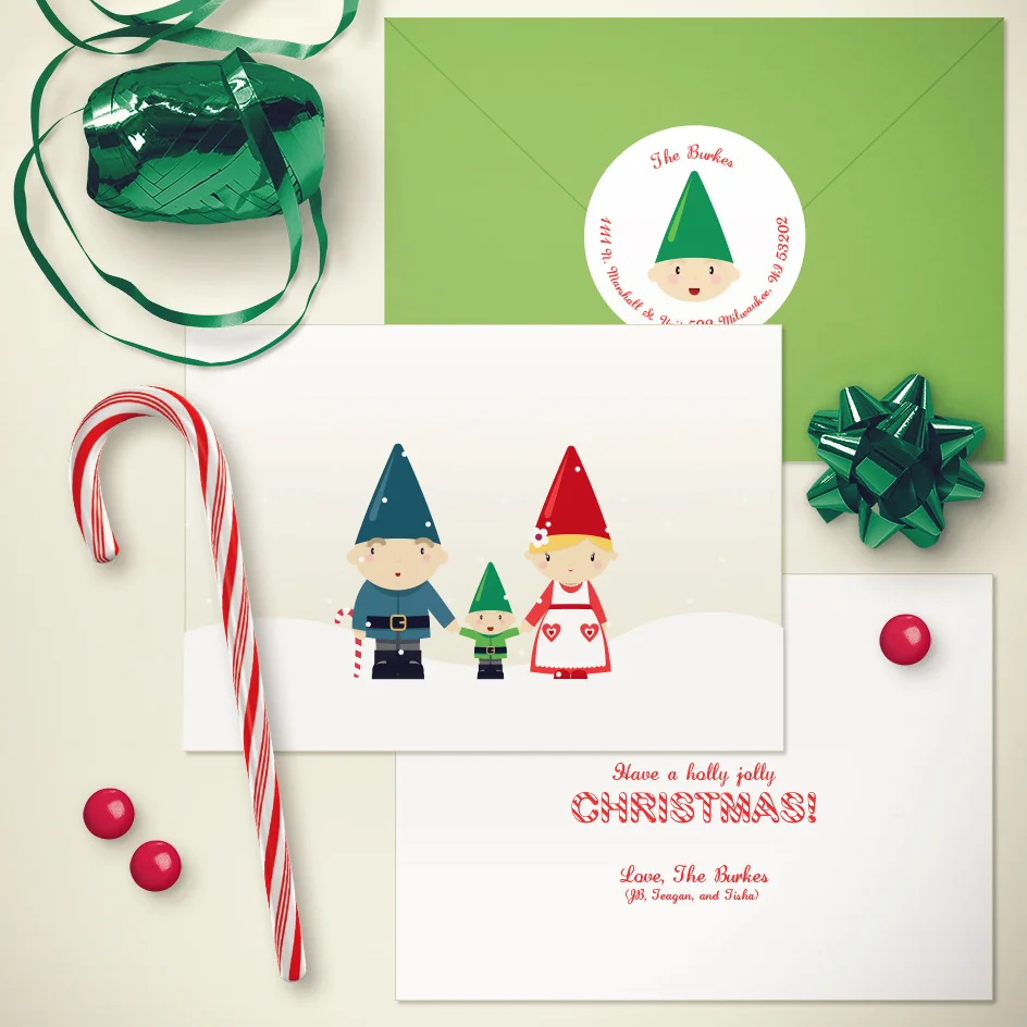 Gnome Family Greeting Card
