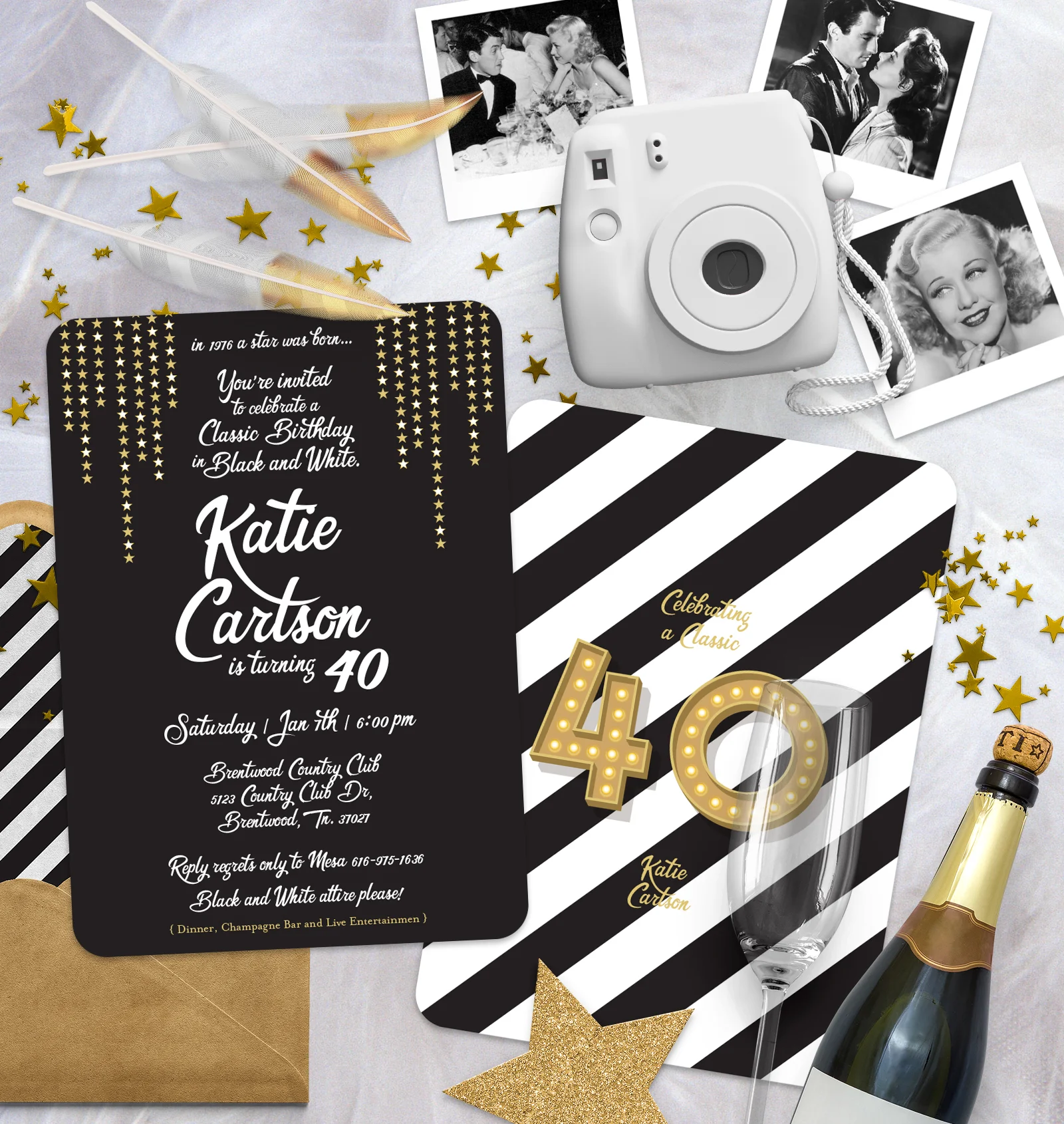Katie's 40th Black and White Bday Bash