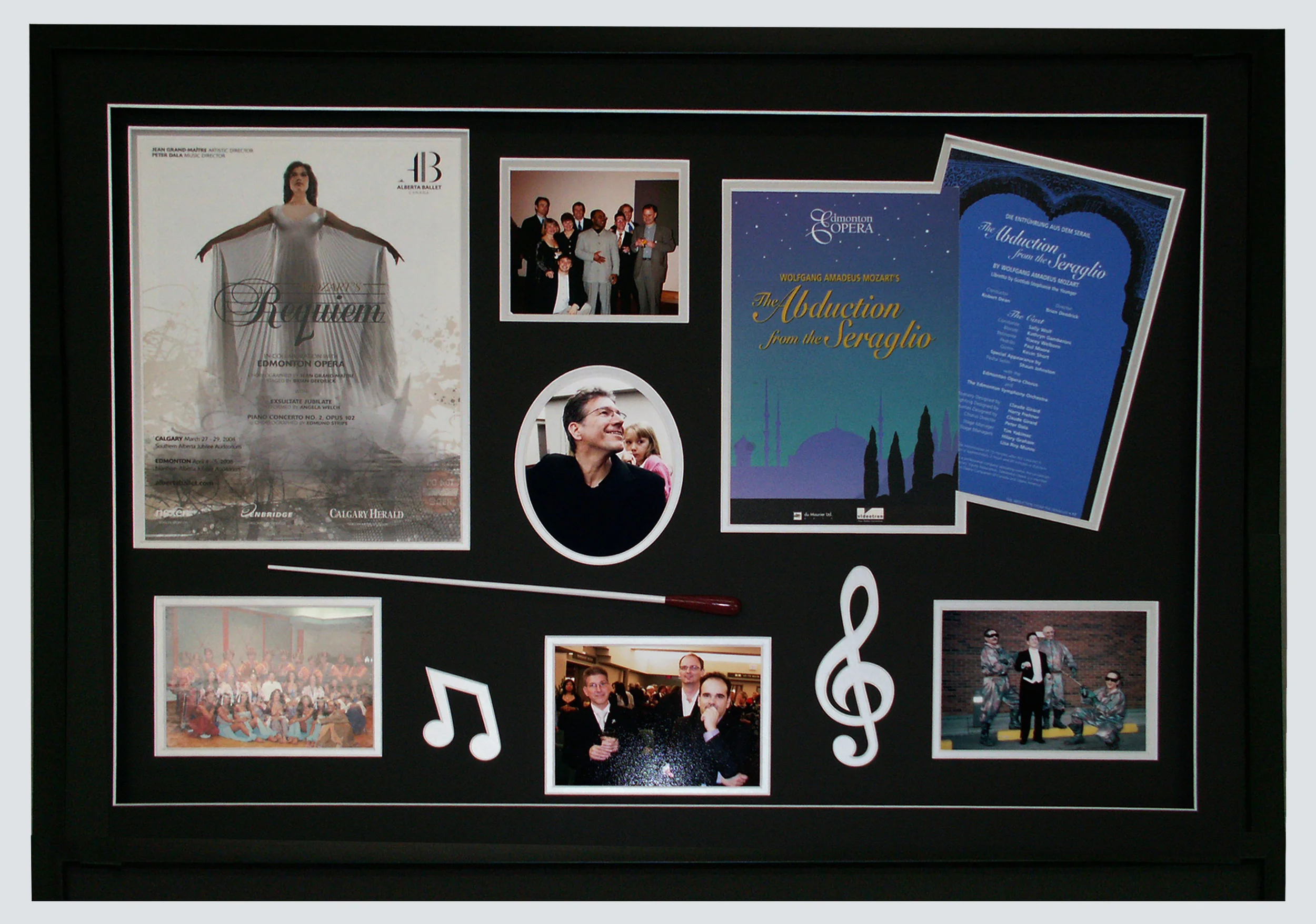 Memories of a life in music custom framed and matted.