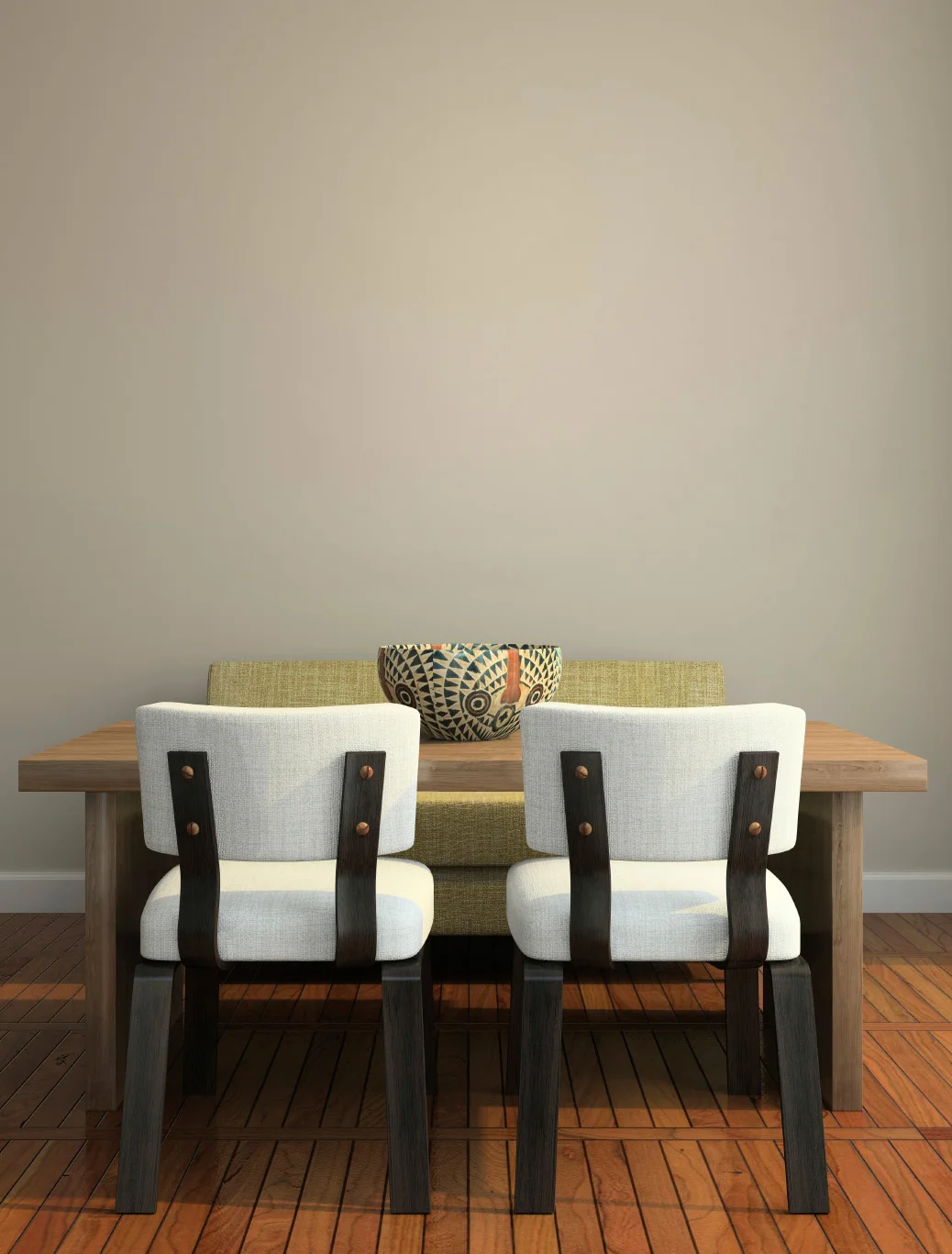 dining room with no art on walls