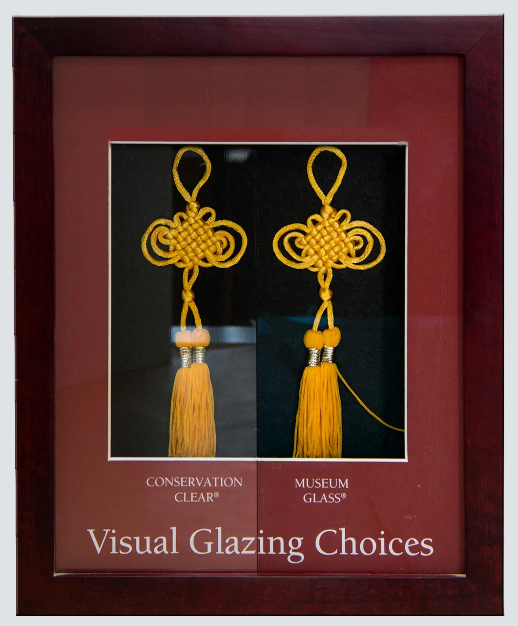 photo of glass choices for framing