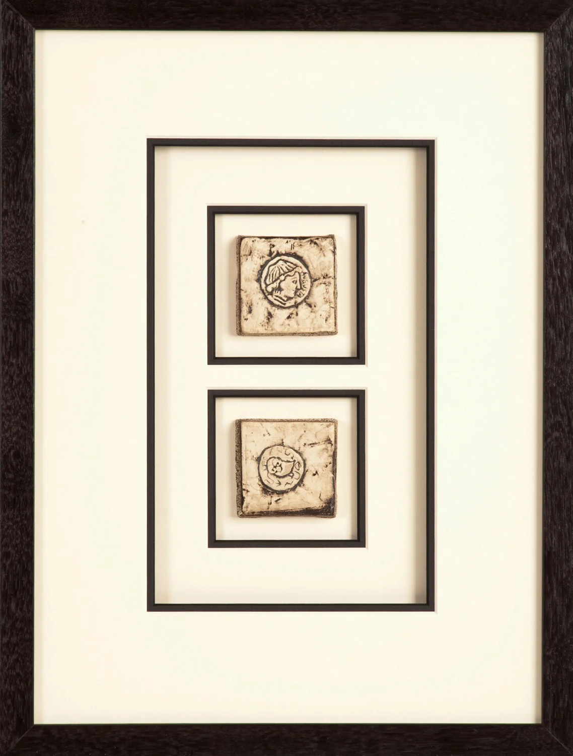 framed hand made tiles