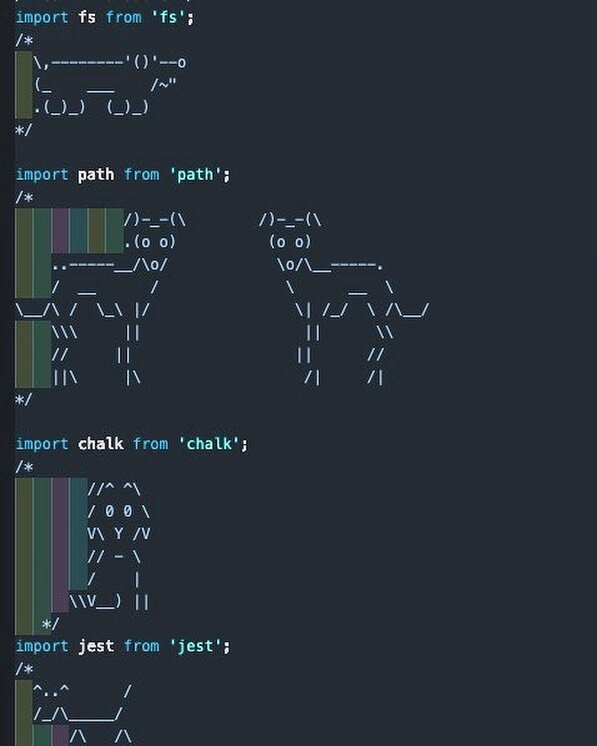 I wrote a Babel plugin that&rsquo;ll inject random dog ascii art into your code. #productivity 
#babel #typescript #techladies