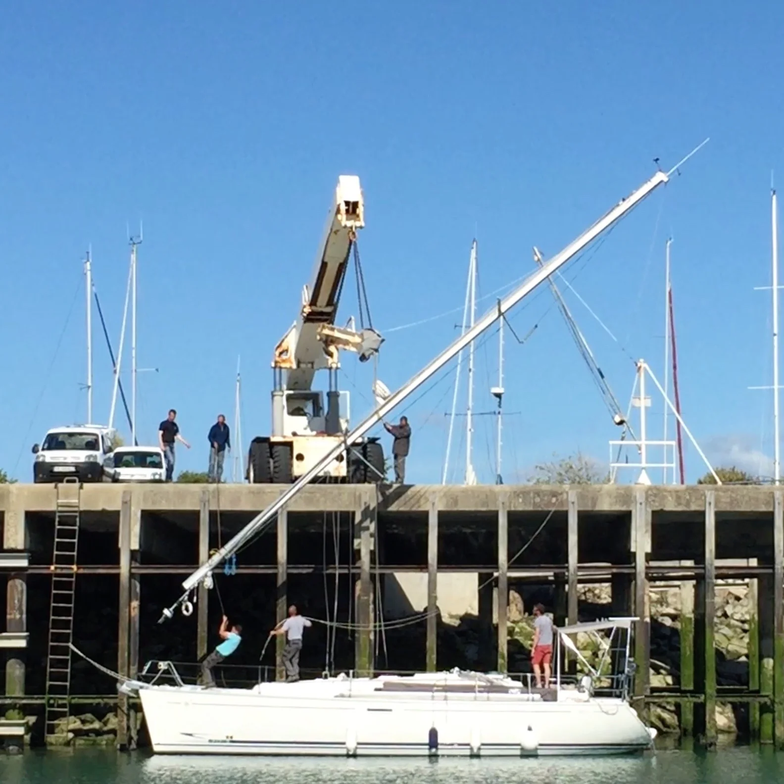 Six frenchman tussle with Silver Paw's Mast