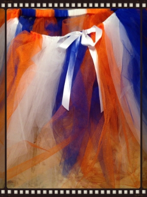 TuTu! colorful for a COLOR run!!! Gator colors of course! ;)