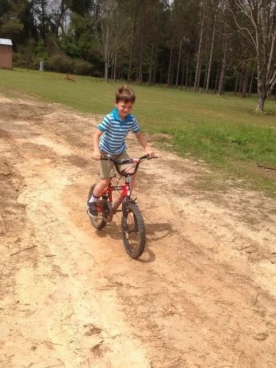 We enjoyed the sun shine! Ben rode his bike (which he is a bit of a dare-devil on) and I got in a extra jog:)