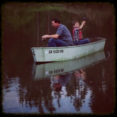 Then there was a little fishing with Daddy :)