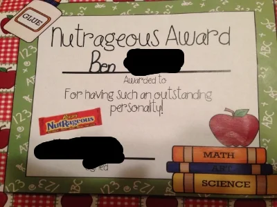 Ben did not receive an academic award, but received outstanding personality. Just call him Mr. Congeniality :). 