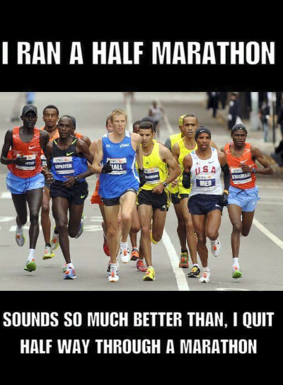 Saw this on Facebook, just thought it was hilarious!!!! Made me laugh out loud!!!! HA! HA! I haven't ran a marathon yet, and this is the reason why!! LOL! 