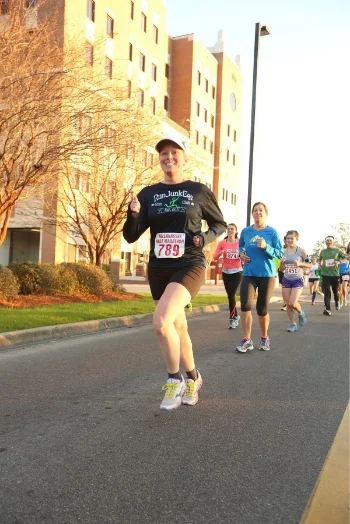 The above picture is from the Tallahassee Half Marathon.... I actually PR'd with a time of 2:06:10 at this race in Feb!!! I am still chasing that sub 2 hour Half marathon! 