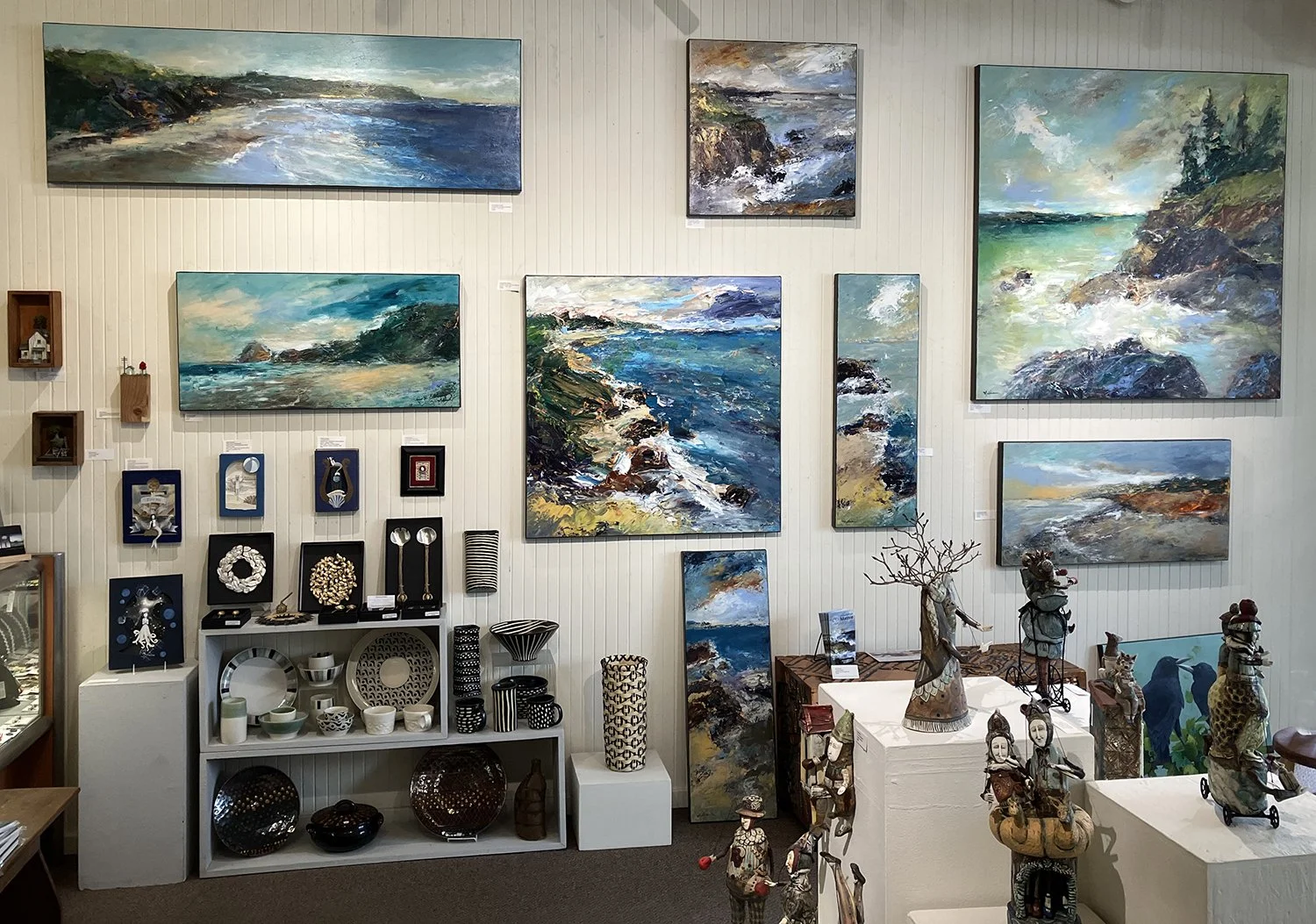 Current Mathie installation at White Bird Gallery, Cannon Beach, OR