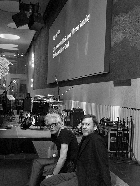 Johnny Dowd and Mike Edmondson at the David Rubenstein Atrium at Lincoln Center, March 10, 2016. Photo by Jennifer Edmondson.
