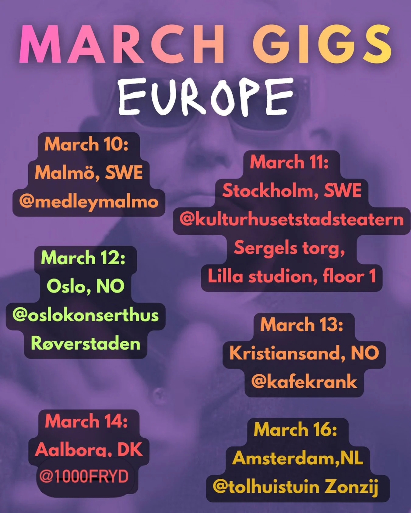 (2/3) EUROPE TOUR - tickets and details link in bio