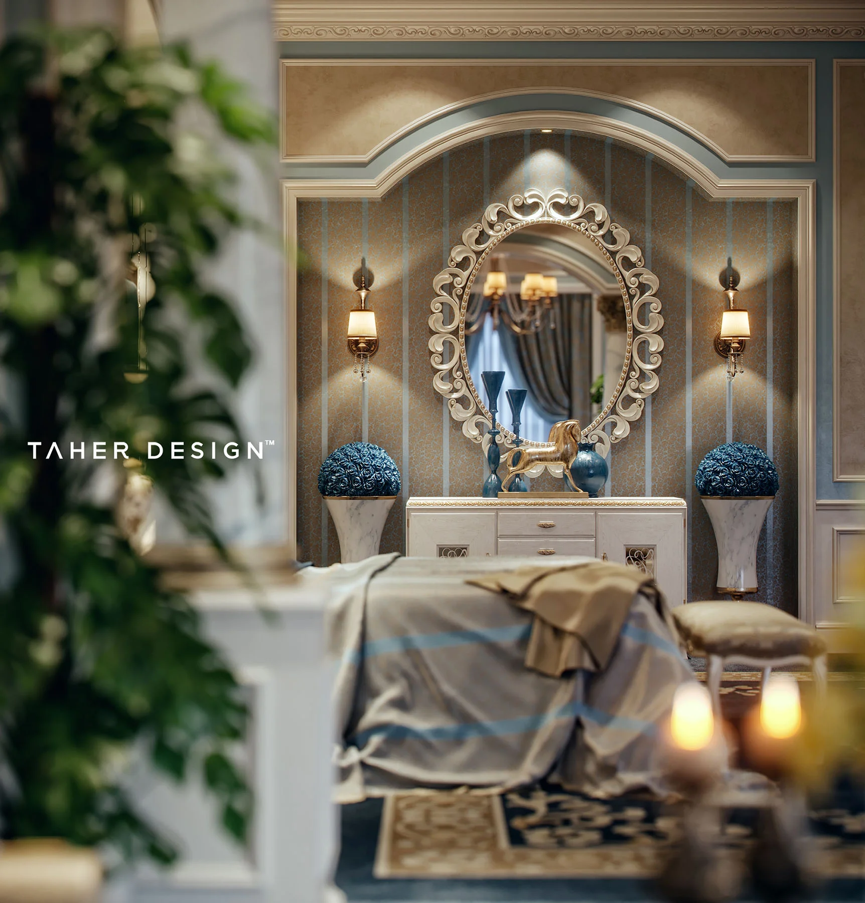 Luxury Master Bedroom "Dubai". — Taher Design Studio