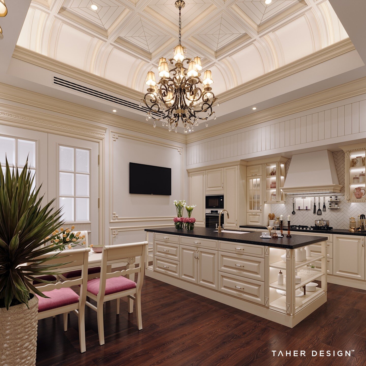 kitchen design by Taher Design Studio for a villa in Kuwait. Check it out! 🔥 #KitchenDesign #interiordesign #kuwait 📷 &copy;2023 All Rights Reserved.

Tel &amp; WhatsApp : +20 120 580 0646 / contact@taherstudio.com

#designinterior #interiordesigne