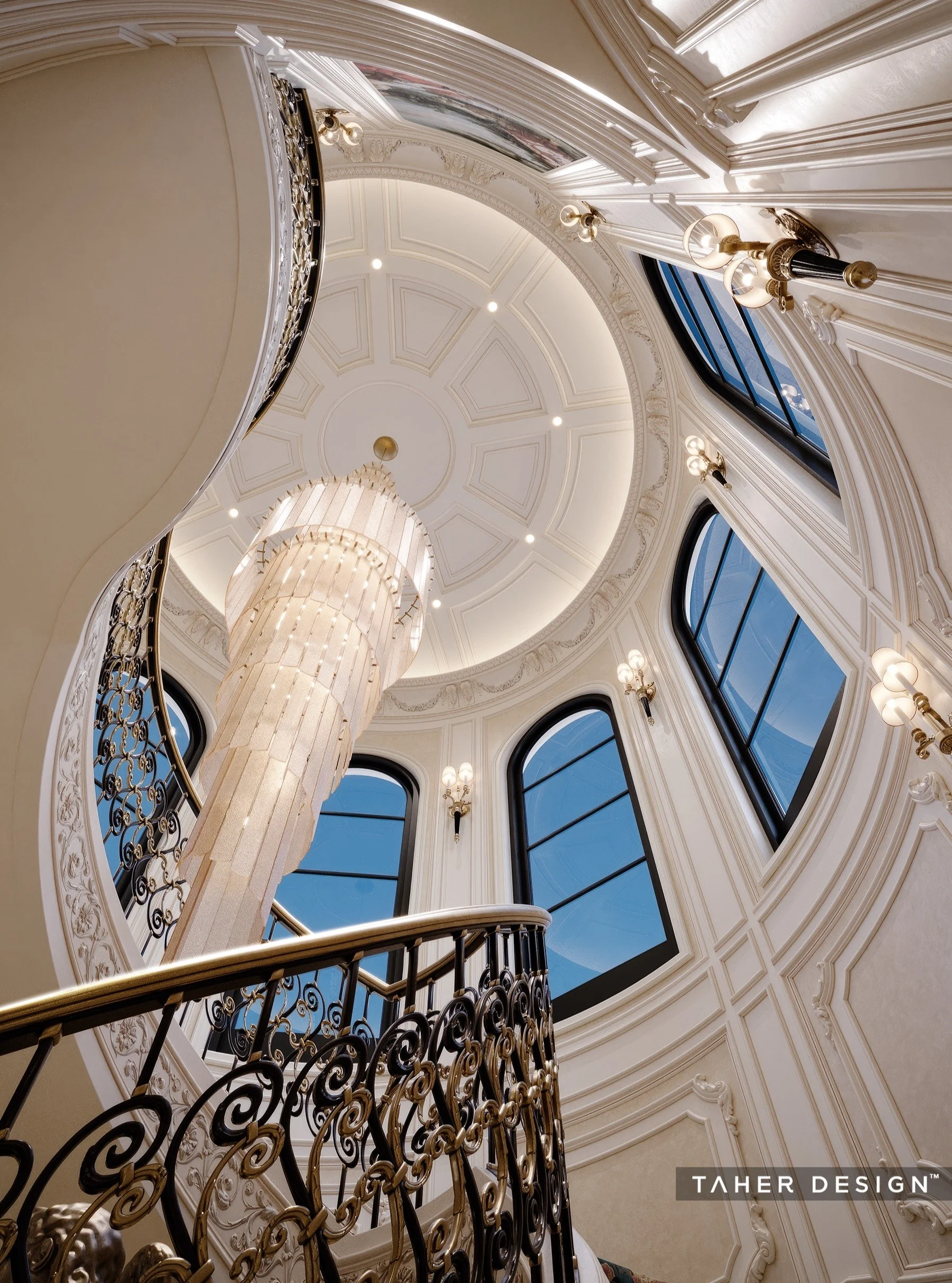 THE GRAND STAIRCASE!
Where architecture becomes a vertical experience.

Atlanta Mansion | USA
Taher Design &copy;2025 All Rights Reserved.

#interiordesign #designinterior #interiordesigner #designdeinteriores #interiordesignideas #interiordesigns #i