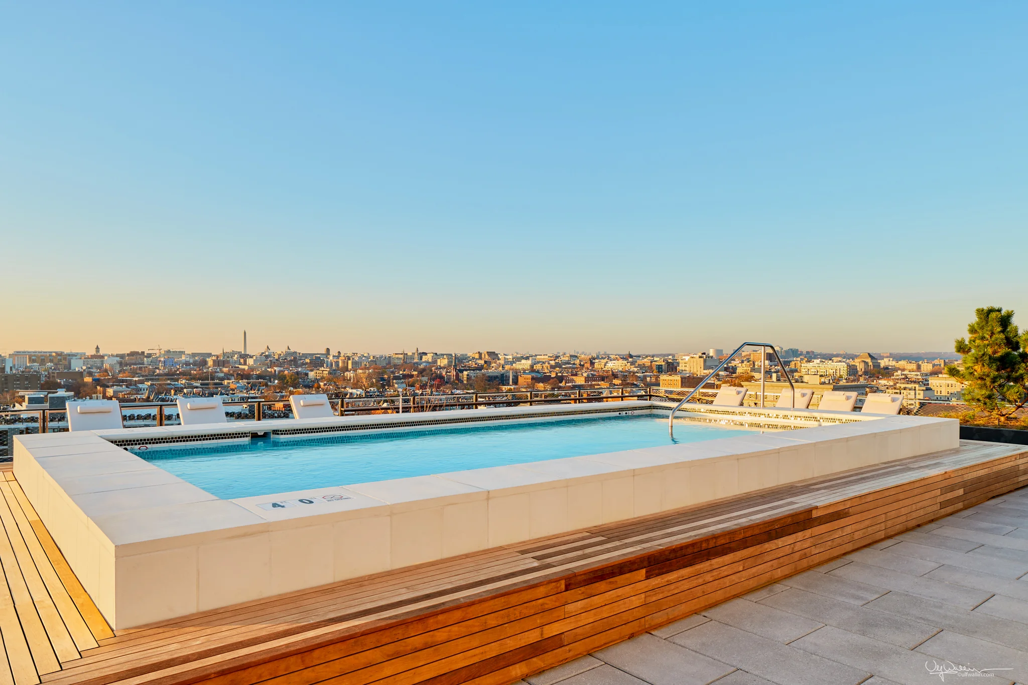 Pool at sunrise