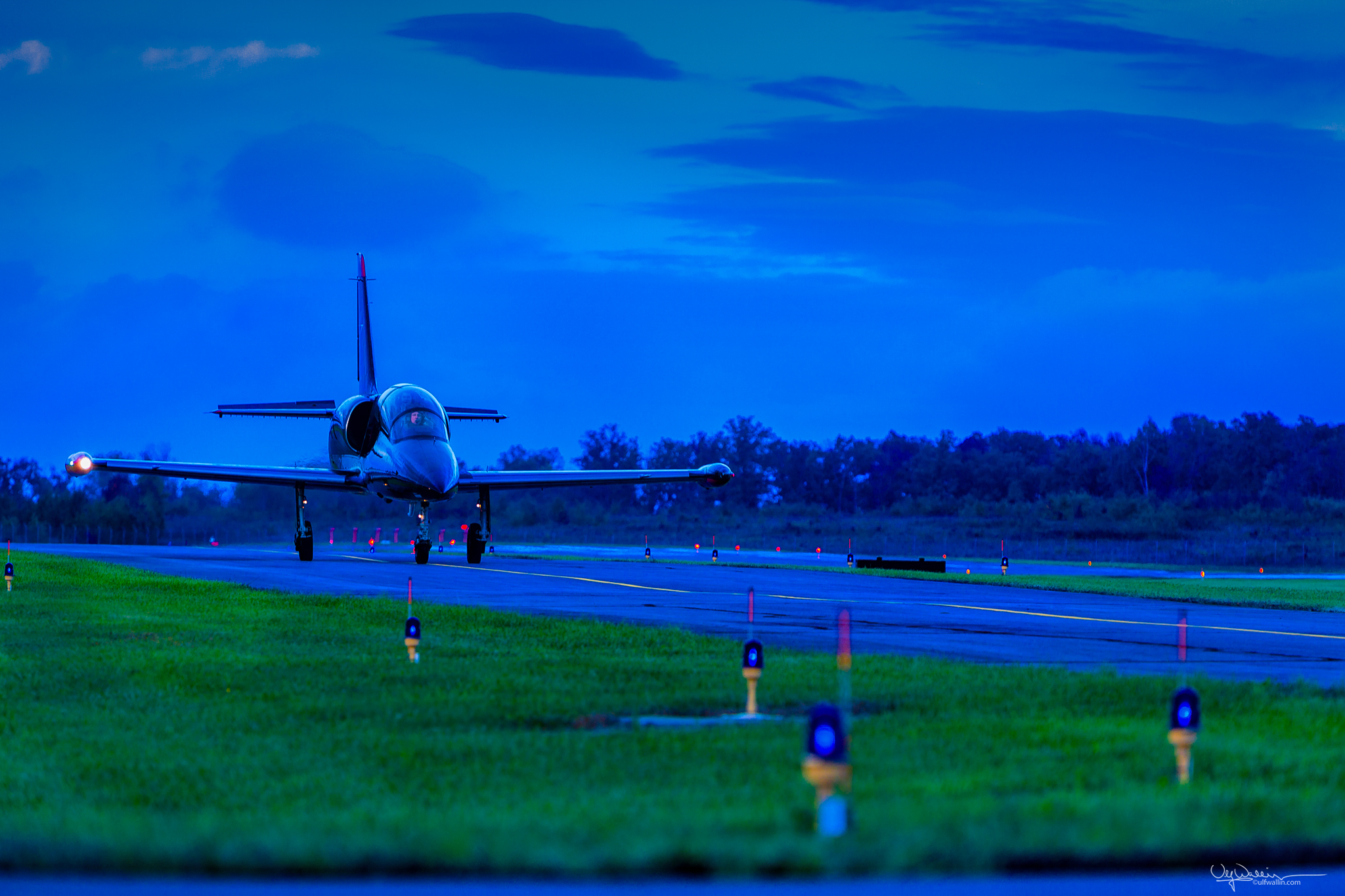 Taxing at dusk